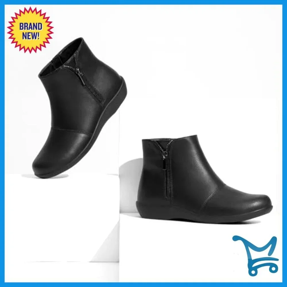 Women's Ankle Boots Flat Booties Comfortable Walking Casual Short Boots